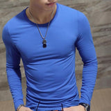 Joior Fashion Men's T-shirt Casual O-neck Long Sleeve Slim Outdoor Sports Top