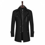 Joior Fashion Winter Mens Wool Blends Double Collar Thick Jacket Single Breasted Trench Coat Men Size M-3Xl Brand Outdoor Warm Soft