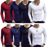 Joior 1pc Fashion Hot Sale Classic Long Sleeve T-Shirt For Men Fitness T Shirts Slim Fit Shirts Designer Solid Tees Tops