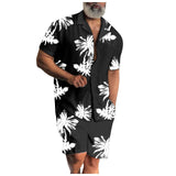 Joior 1 set Summer Hawaii Trend Print Sets Men Hawaii Shorts Shirt Clothing Set Casual Palm Tree Floral Shirt Beach Short Sleeve Suit