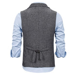 Joior Autumn Business Vest Men's Clothing Male Lapel Casual Men Suit Vest With Pockets Vest Outerwear Chaleco Hombre