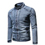 Joior Fashion Spring Casual Jacket Mens Velvet Streetwear Denim Jacket  Stand Collar Jean Jackets Male Slim Fit Coat Outerwear