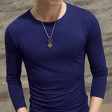 Joior Fashion Men's T-shirt Casual O-neck Long Sleeve Slim Outdoor Sports Top