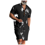 Joior 1 set Summer Hawaii Trend Print Sets Men Hawaii Shorts Shirt Clothing Set Casual Palm Tree Floral Shirt Beach Short Sleeve Suit