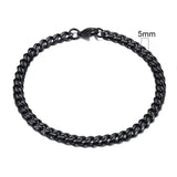 Joior 3-11mm Chunky Miami Curb Chain Bracelet for Men, Stainless Steel Cuban Link Chain Wristband Classic Punk Heavy Male Jewelry