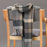 Joior 185*35cm Outdoor Plaid Winter Scarf Women Men Unisex Shalw Warm Wrap Muffler Muffler Fashion Cashmere Hijab Pashmina Tassels