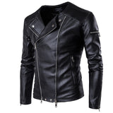 Joior High-end brand men zipper leather jacket Wolverine casual PU leather locomotive coat Logan bomber jacket slim coat size 5XL