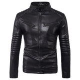 Joior High-end brand men zipper leather jacket Wolverine casual PU leather locomotive coat Logan bomber jacket slim coat size 5XL