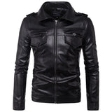 Joior High-end brand men zipper leather jacket Wolverine casual PU leather locomotive coat Logan bomber jacket slim coat size 5XL