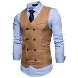 Joior Dress Vests For Men Casual Slim Fit Mens Suit Vest Double breasted Waistcoat Gilet Homme Formal Business Jacket XXL