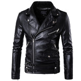 High-end brand men zipper leather jacket Wolverine casual PU leather locomotive coat Logan bomber jacket slim coat size 5XL