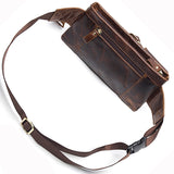 Joior Genuine Leather Waist Packs Men Waist Bags Fanny Pack Belt Bag Phone Bags Travel Waist Pack Male Small Waist Bag Leather