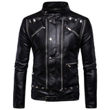 Joior High-end brand men zipper leather jacket Wolverine casual PU leather locomotive coat Logan bomber jacket slim coat size 5XL