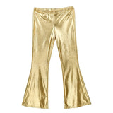 Joior Men Shiny Metallic Disco Pants Bell Bottom Flared Long Pants Dude Costume Trousers Men's Flare Pants Flared Bell Pants