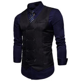 Joior Dress Vests For Men Casual Slim Fit Mens Suit Vest Double breasted Waistcoat Gilet Homme Formal Business Jacket XXL