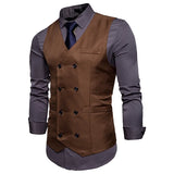 Joior Dress Vests For Men Casual Slim Fit Mens Suit Vest Double breasted Waistcoat Gilet Homme Formal Business Jacket XXL