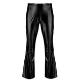 Joior Men Shiny Metallic Disco Pants Bell Bottom Flared Long Pants Dude Costume Trousers Men's Flare Pants Flared Bell Pants