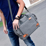 Joior Brand Men Crossbody Bags Male Canvas Shoulder Bags Boy Messenger Bags Man Handbags for Travel Casual Large Satchel Grey