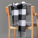 Joior 185*35cm Outdoor Plaid Winter Scarf Women Men Unisex Shalw Warm Wrap Muffler Muffler Fashion Cashmere Hijab Pashmina Tassels