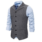 Joior Autumn Business Vest Men's Clothing Male Lapel Casual Men Suit Vest With Pockets Vest Outerwear Chaleco Hombre