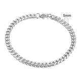 Joior 3-11mm Chunky Miami Curb Chain Bracelet for Men, Stainless Steel Cuban Link Chain Wristband Classic Punk Heavy Male Jewelry