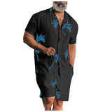 Joior 1 set Summer Hawaii Trend Print Sets Men Hawaii Shorts Shirt Clothing Set Casual Palm Tree Floral Shirt Beach Short Sleeve Suit