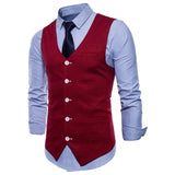 Joior Casual Cotton Linen Mens Suit Vest Slim Fit Single Breasted Sleeveless Waistcoat Male White Yellow Green Orange Light Blue M-4XL