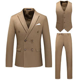 Joior S-6XL (Jacket+Pants+vest) Men Suits Double Breasted Latest Design  Double breasted Groom Wedding Tuxedos Best Costume Homme