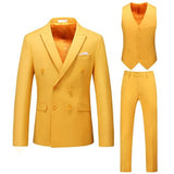 Joior S-6XL (Jacket+Pants+vest) Men Suits Double Breasted Latest Design  Double breasted Groom Wedding Tuxedos Best Costume Homme