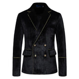 Joior Men's High-end Velvet Suits  Dress Jacket Party Costumes Jacket and Pants