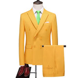 Joior S-6XL (Jacket+Pants+vest) Men Suits Double Breasted Latest Design  Double breasted Groom Wedding Tuxedos Best Costume Homme