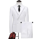 Joior S-6XL (Jacket+Pants+vest) Men Suits Double Breasted Latest Design  Double breasted Groom Wedding Tuxedos Best Costume Homme