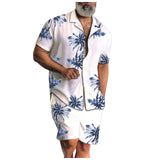 Joior 1 set Summer Hawaii Trend Print Sets Men Hawaii Shorts Shirt Clothing Set Casual Palm Tree Floral Shirt Beach Short Sleeve Suit