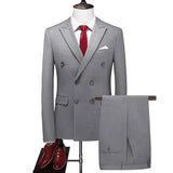 Joior S-6XL (Jacket+Pants+vest) Men Suits Double Breasted Latest Design  Double breasted Groom Wedding Tuxedos Best Costume Homme