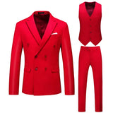 Joior S-6XL (Jacket+Pants+vest) Men Suits Double Breasted Latest Design  Double breasted Groom Wedding Tuxedos Best Costume Homme