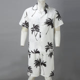 Joior 1 set Summer Hawaii Trend Print Sets Men Hawaii Shorts Shirt Clothing Set Casual Palm Tree Floral Shirt Beach Short Sleeve Suit