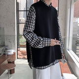 Joior Autumn Sweater Vest Men's Fashion Retro Casual Knitted Pullover Men Wild Loose Korean Knitting Sweaters Mens Clothes M-2XL