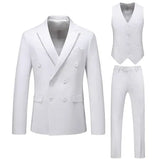 Joior S-6XL (Jacket+Pants+vest) Men Suits Double Breasted Latest Design  Double breasted Groom Wedding Tuxedos Best Costume Homme