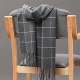 Joior 185*35cm Outdoor Plaid Winter Scarf Women Men Unisex Shalw Warm Wrap Muffler Muffler Fashion Cashmere Hijab Pashmina Tassels