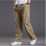 Joior Mens Casual Cargo Cotton Pants Men Pocket Loose Straight Pants Elastic Work Trousers Brand Fit Joggers Male Super Large Size 6XL