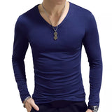 Joior 1pc Fashion Hot Sale Classic Long Sleeve T-Shirt For Men Fitness T Shirts Slim Fit Shirts Designer Solid Tees Tops