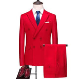 Joior S-6XL (Jacket+Pants+vest) Men Suits Double Breasted Latest Design  Double breasted Groom Wedding Tuxedos Best Costume Homme