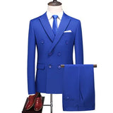 Joior S-6XL (Jacket+Pants+vest) Men Suits Double Breasted Latest Design  Double breasted Groom Wedding Tuxedos Best Costume Homme