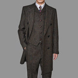 Joior Fashion Mens Suits Tweed Three-Piece Suit Tweed Vintage Business Jacket Vest and Pants Custom Wedding Tuxedos New in Winter