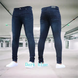 Joior Man Pants Retro Washing Zipper Stretch Jeans Casual Slim Fit Trousers Male Plus Size Pencil Pants Denim Skinny Jeans for Men