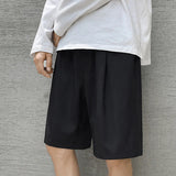 Joior Men Casual Shorts Soft Drawstring Male Summer Breathable Running Knee-length Trousers Oversize Solid Baggy Pocket-pants Hombre