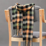 Joior 185*35cm Outdoor Plaid Winter Scarf Women Men Unisex Shalw Warm Wrap Muffler Muffler Fashion Cashmere Hijab Pashmina Tassels