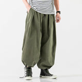 Joior New Design Drawstring Harem Pants Men’s Baggy Jogging Pants Japanese Men Crotch Wide Leg Pants Male Casual Loose Trousers