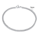 Joior 3-11mm Chunky Miami Curb Chain Bracelet for Men, Stainless Steel Cuban Link Chain Wristband Classic Punk Heavy Male Jewelry