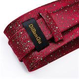 Joior Fashion Green Dot Red 8cm Men's Silk Tie Business Wedding Party Necktie Handkerchief Brooch Cufflinks Set Men's Gift Tie DiBanGu